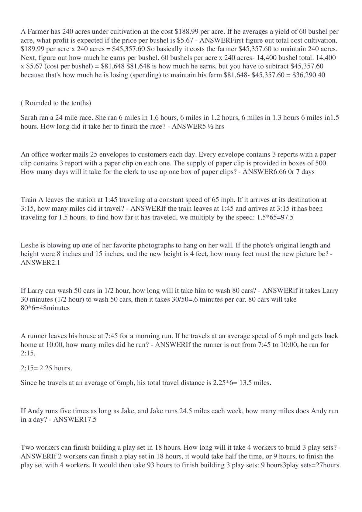 Preview image of HESI MATH 2021 document